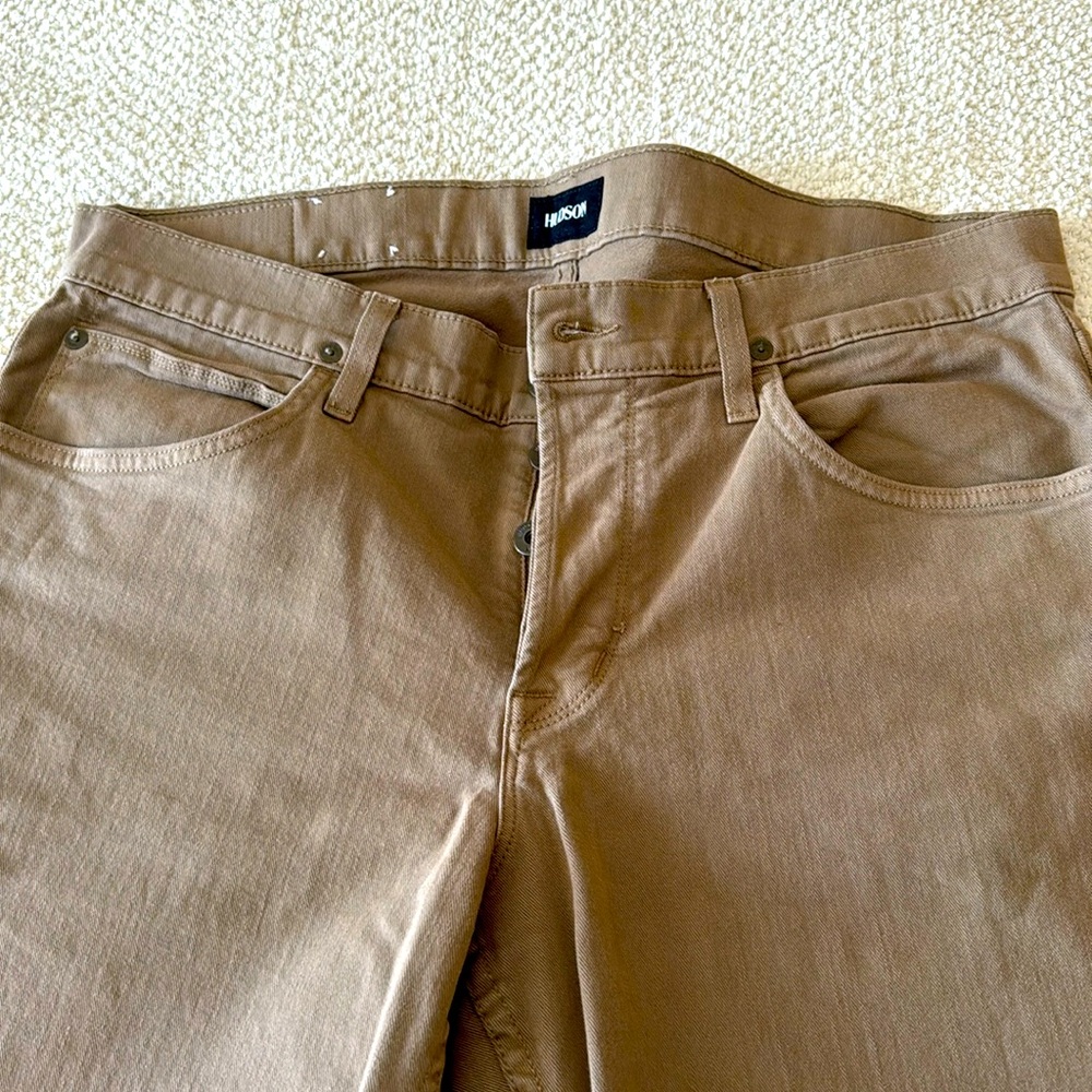 Hudson Blake tan 36 slim straight jeans